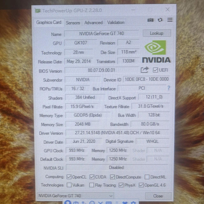 PCWINMAX Original GeForce GT 740 2GB GDDR5 128Bit Dual Fan Desktop VGA HD DVI Graphics Card