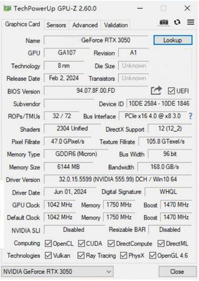 PCWINMAX GeForce RTX 3050 Low Profile GPU New 6GB GDDR6 96Bit PCIe 4.0 HD DP Output Graphics Card for PC